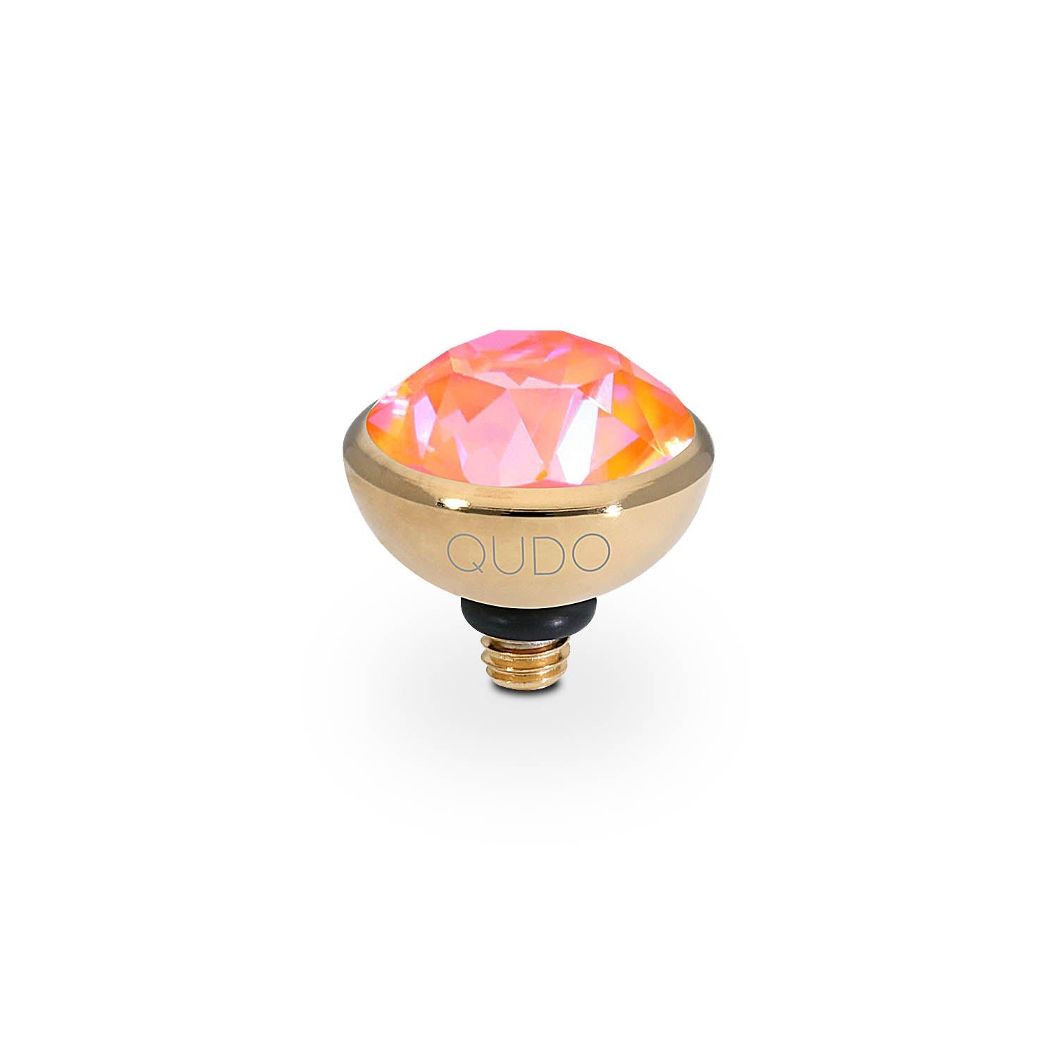Bottone 10mm gold orange glow