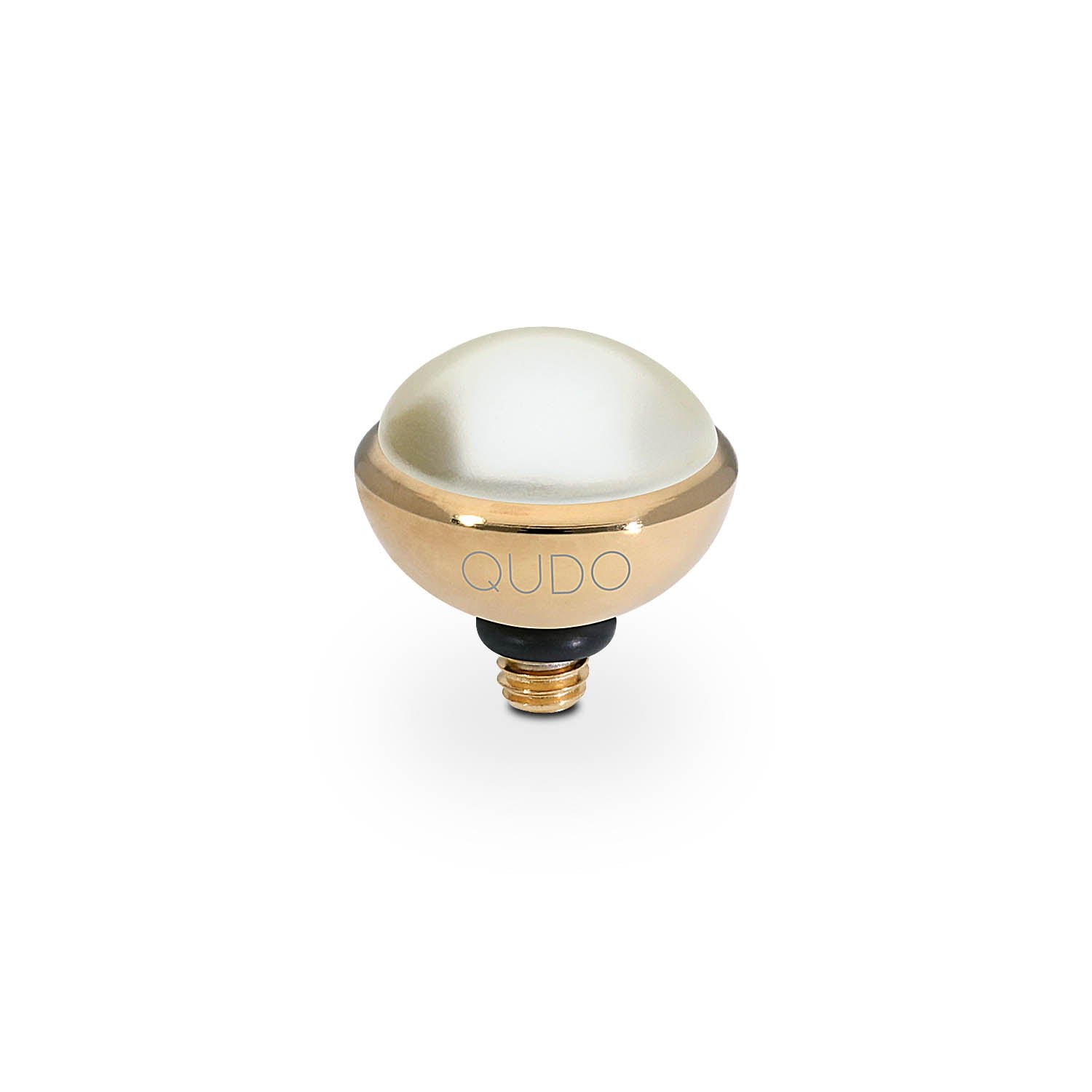 Bottone 10mm gold cream pearl