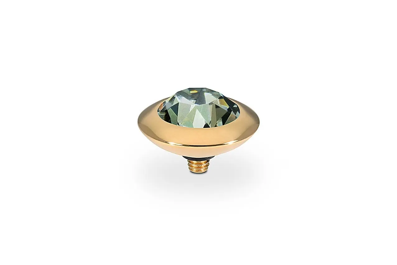 Tondo 13mm gold black diamond