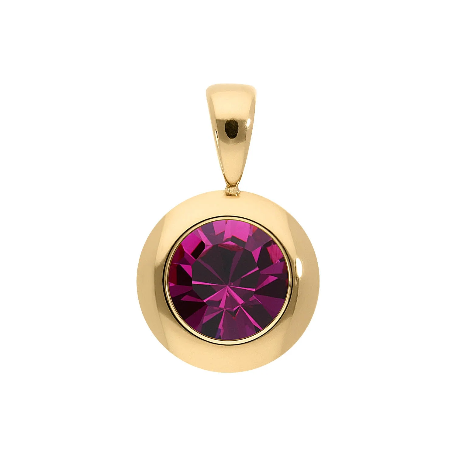Tondo pendant 13 mm fuchsia