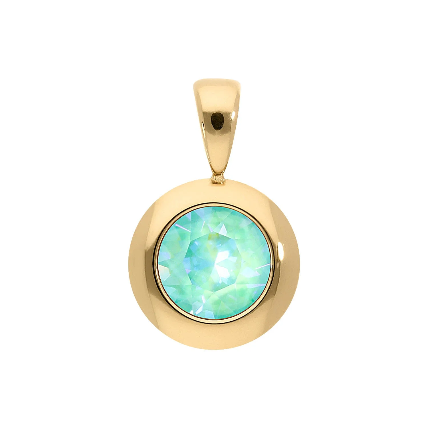 Tondo pendant 13 mm silky sage