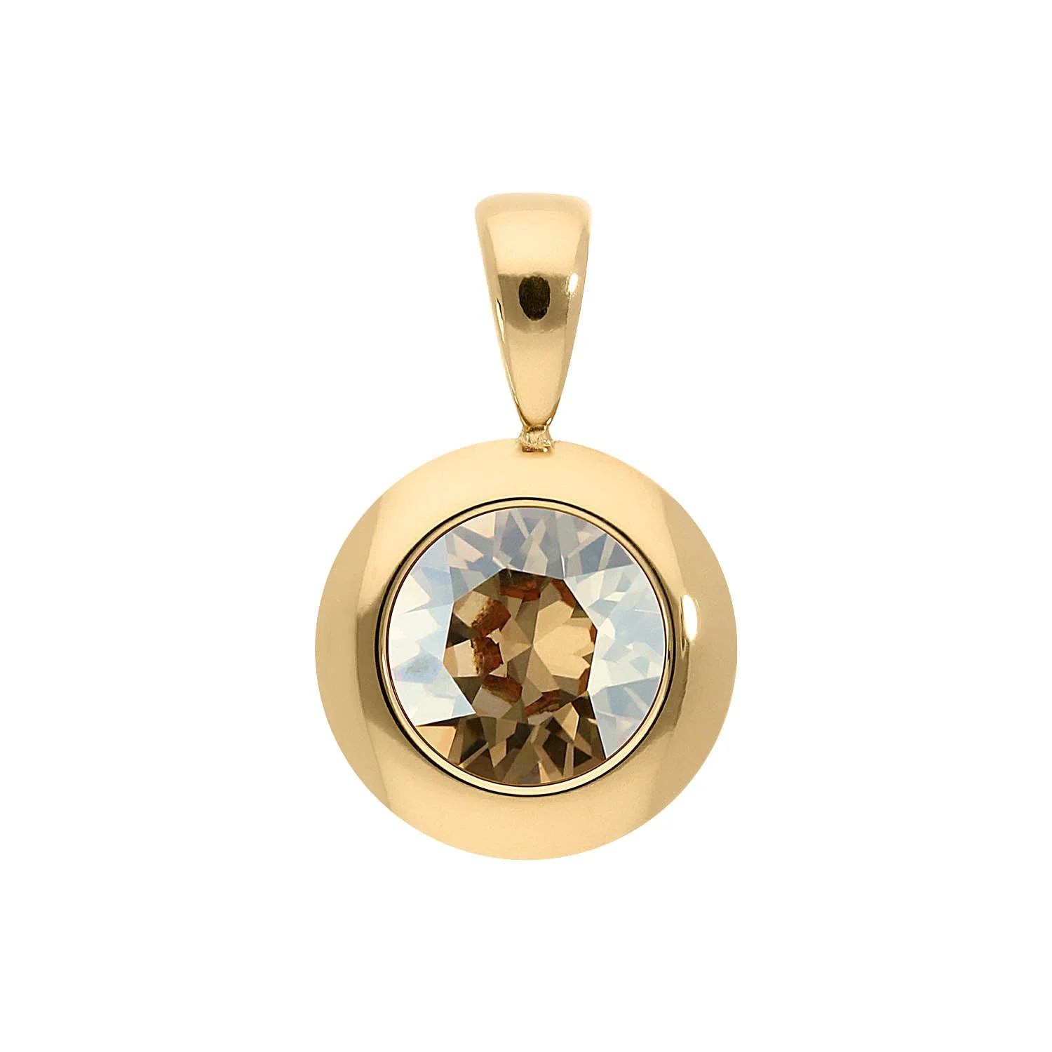 Tondo pendant 13 mm golden shadow