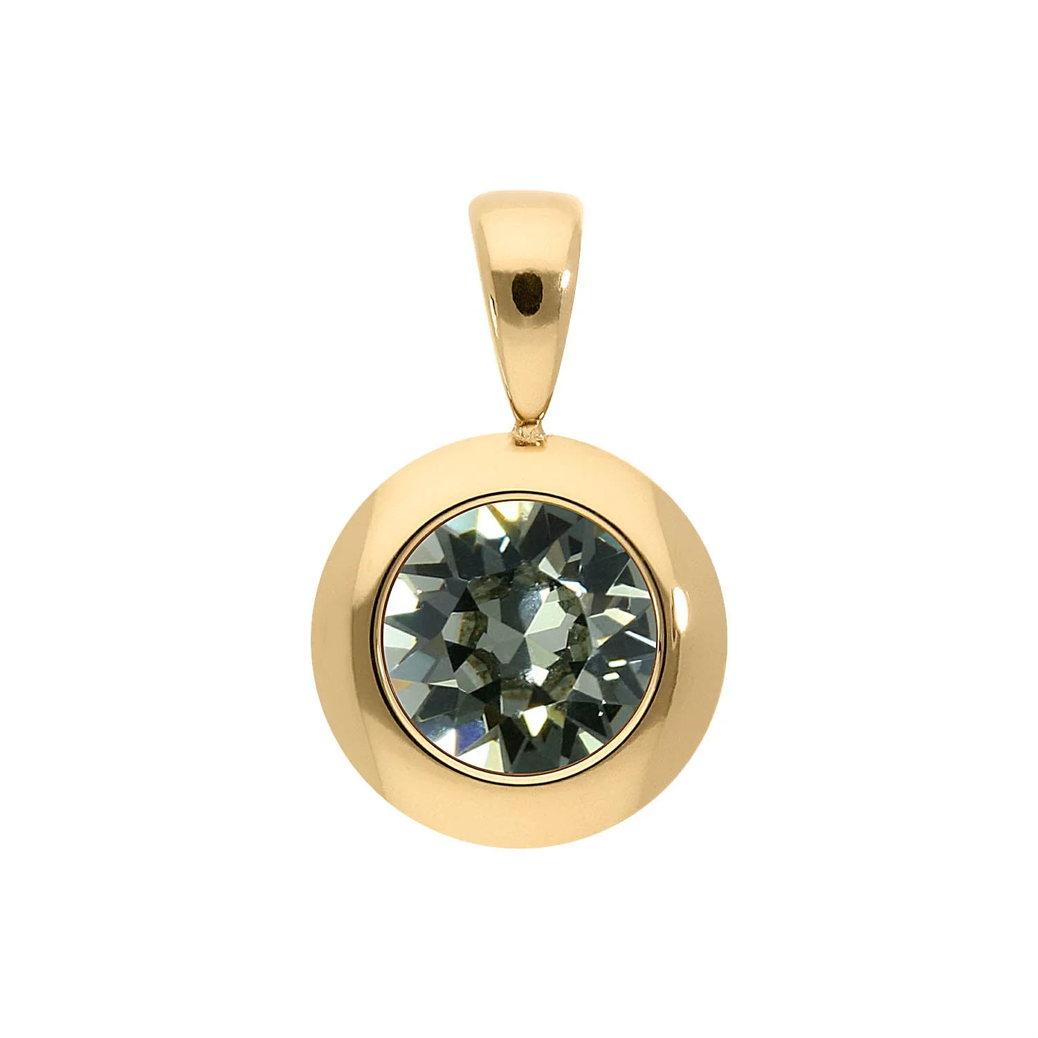 Tondo pendant 13 mm black diamond