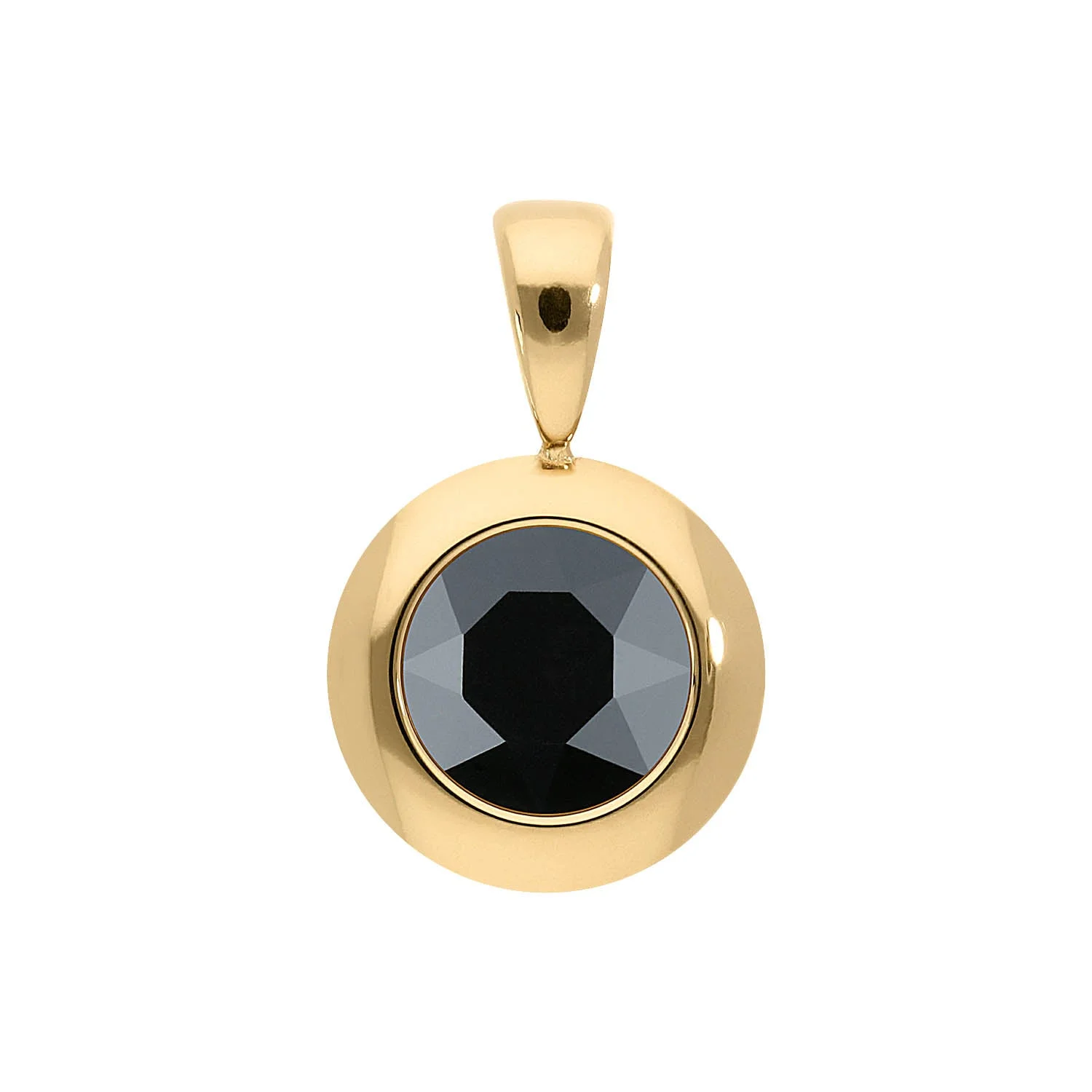 Tondo pendant 13 mm hematite