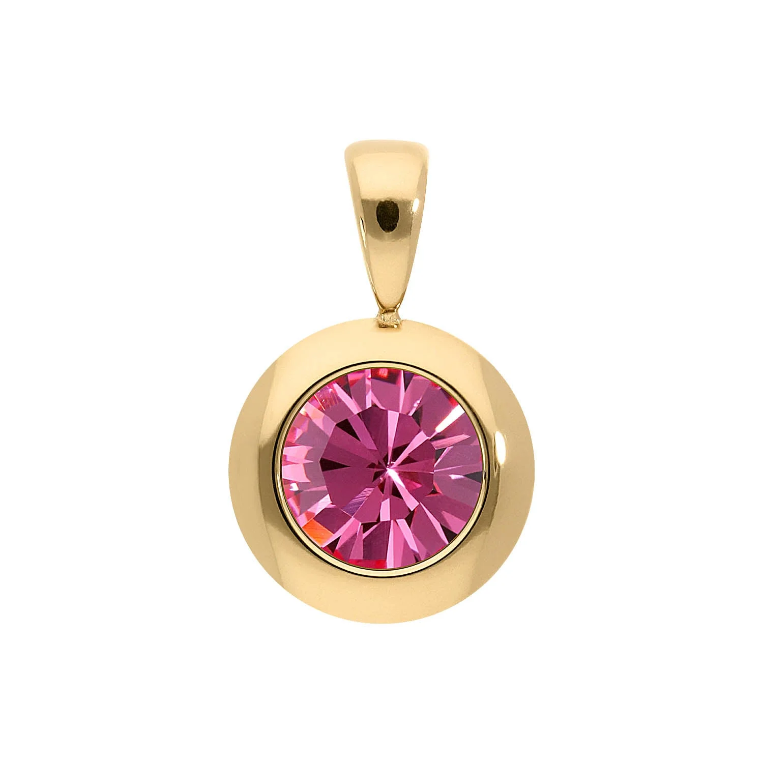 Tondo pendant 13 mm rose