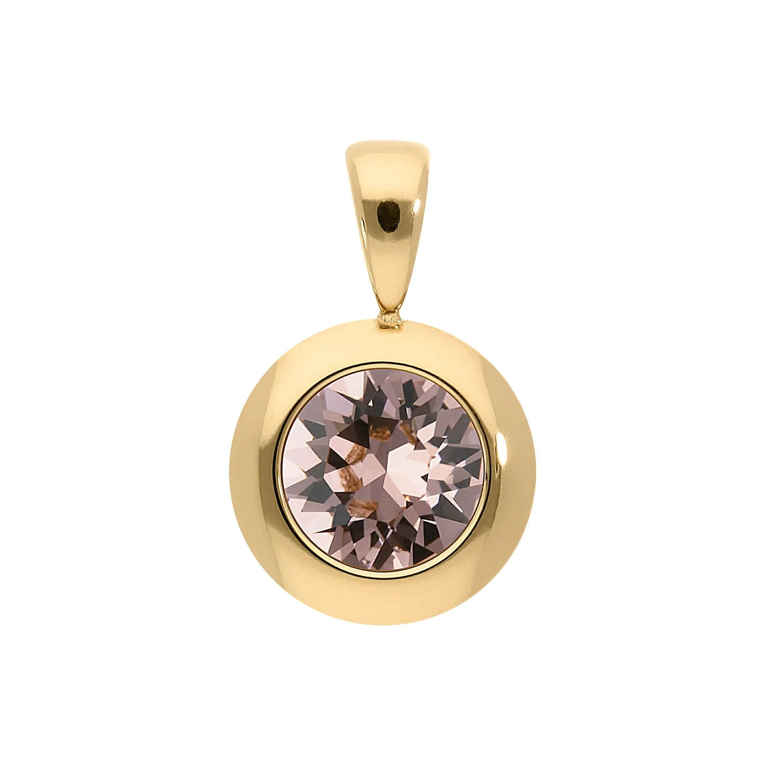 Tondo pendant 13 mm vintage rose