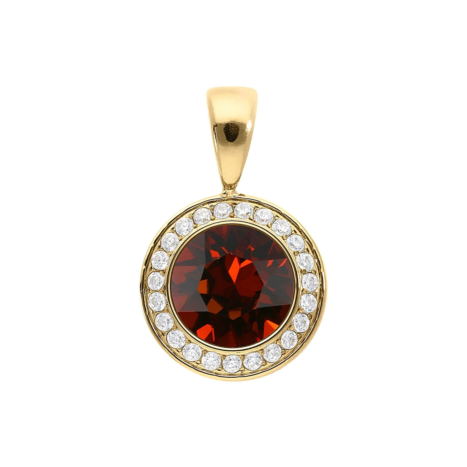 Tondo Deluxe pendant 13 mm smoked amber