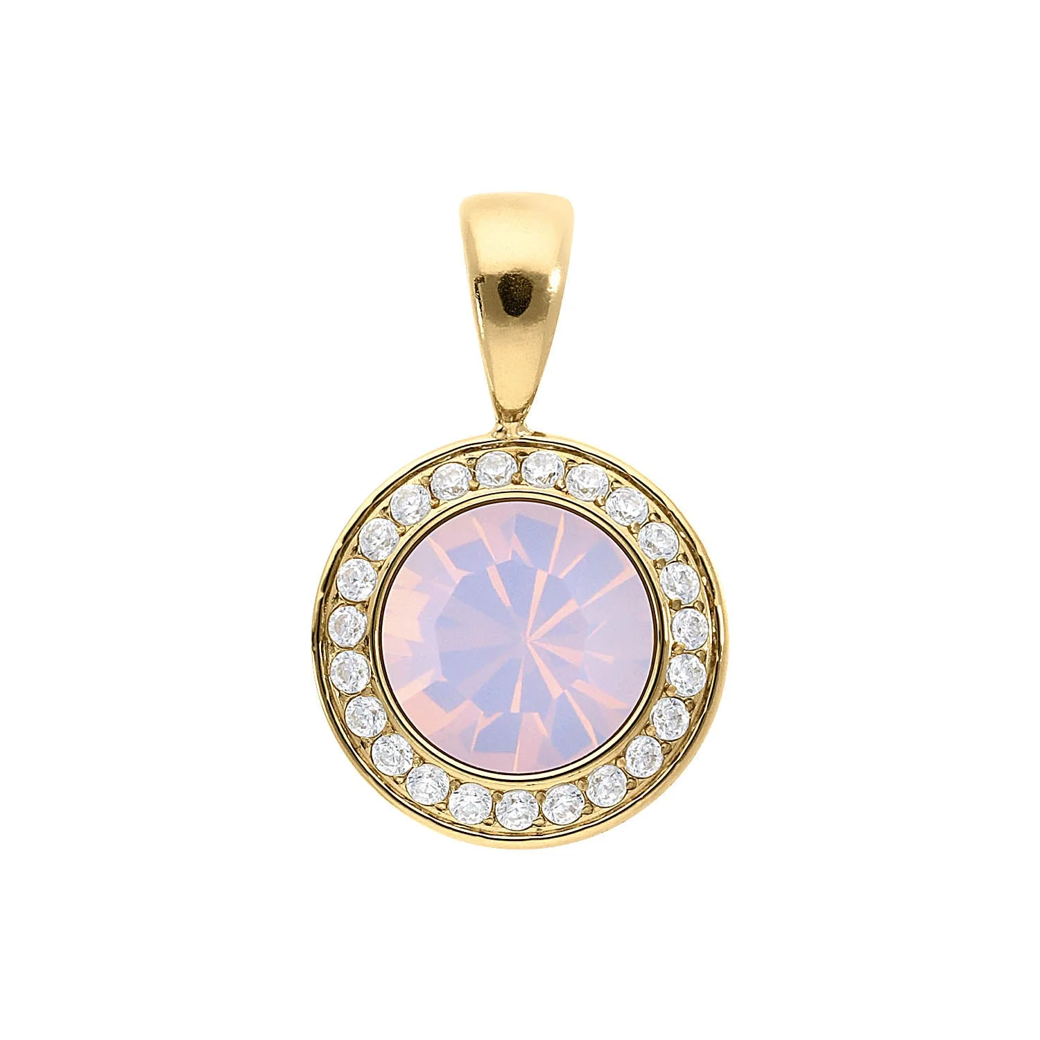 Tondo Deluxe pendant 13 mm rose opal