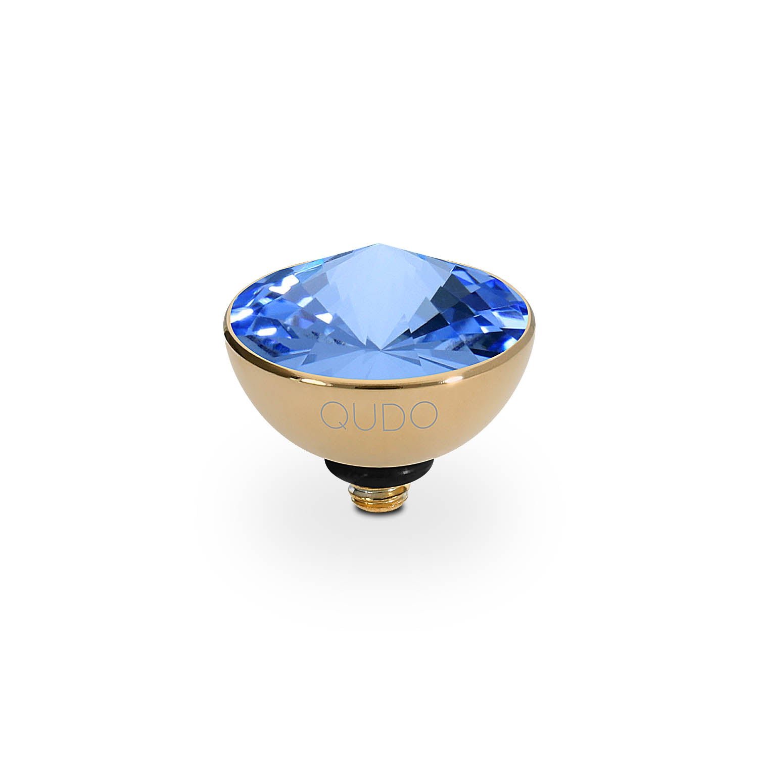 Bottone 11.5 mm gold Light sapphire